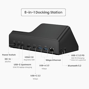 Amazon.com: H1E USB C Docking Station with AI Voice Recorder